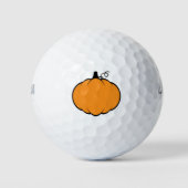 Fall Season Pumpkin Zeichnend Golfball (Vorderseite)