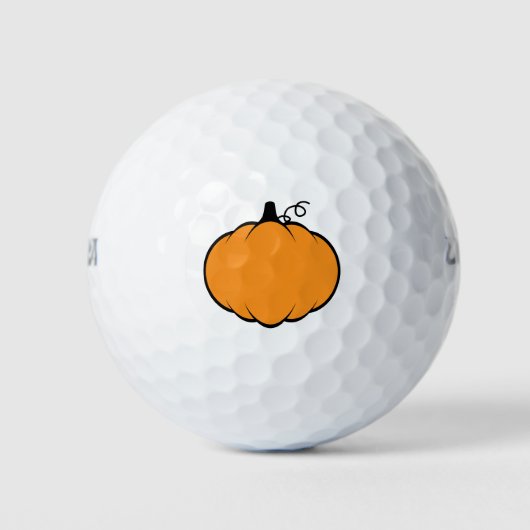 Fall Season Pumpkin Zeichnend Golfball (Vorderseite)