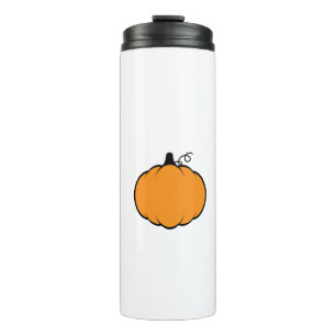 Fall Season Pumpkin Zeichnend Thermosbecher