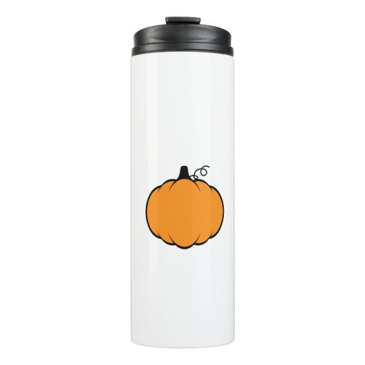 Fall Season Pumpkin Zeichnend Thermosbecher (Vorderseite)