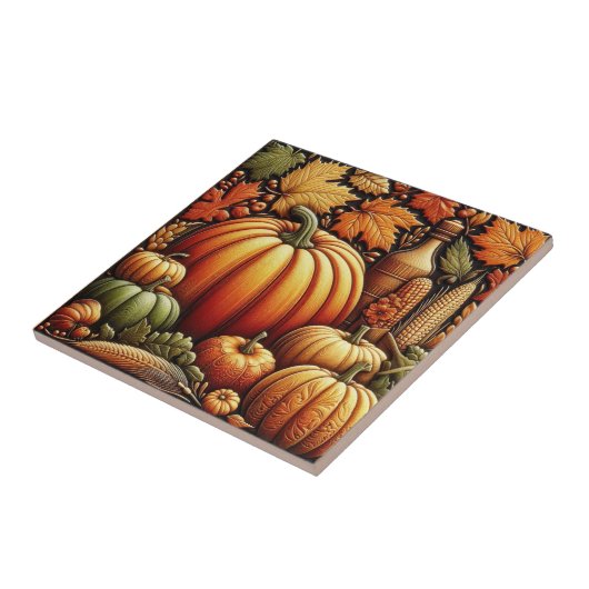 Fall Season Pumpkins Keramik Tile Fliese (Seite)