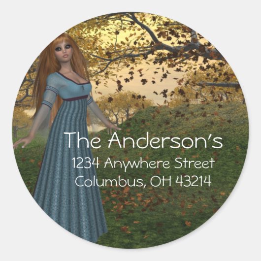 Fall Season Queen - Fantasy Address Stickers (Vorderseite)