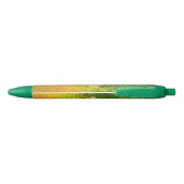 Fall Shades of Yellow and Green Monogram Trim Pen Kugelschreiber (Rückseite)