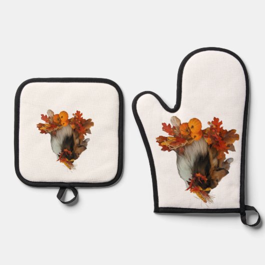 Fall Sheltie Ofenhandschuh & Topflappen-Set (Vorderseite)