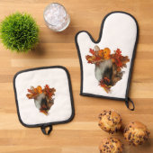 Fall Sheltie Ofenhandschuh & Topflappen-Set (Oben Unten)