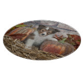 Fall Sheltie Puppy Schneidebrett (Ecke)