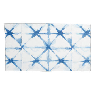 Fall Shibori Gefärbte Krawatte Blue Triangle Muste Kissenbezug