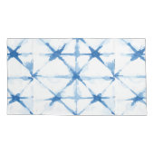 Fall Shibori Gefärbte Krawatte Blue Triangle Muste Kissenbezug (Rückseite-Links)