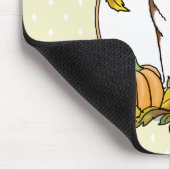 Fall Sibirischer Husky (rot) Pumpkins Blätter Nied Mousepad (Ecke)