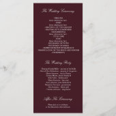 Fall Silver und Burgund Blätter Hochzeitsprogramme Programm (Rückseite)