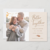 Fall Simple Foto Wedding Save The Date (Vorderseite)