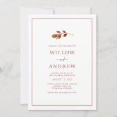 Fall Simple Wedding Einladung (Vorderseite)