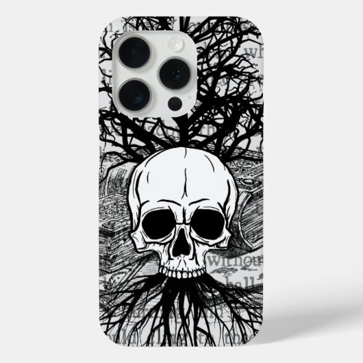 Fall Skull & Books Case-Mate iPhone Hülle (Rückseite)