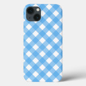 Fall Sky Blue Gingham Case-Mate iPhone Hülle (Rückseite)