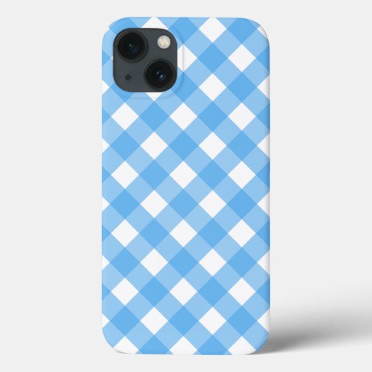Fall Sky Blue Gingham Case-Mate iPhone Hülle (Rückseite)