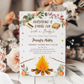 Fall S'mores Campfire Pumpkin Baby Dusche Einladung