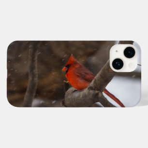 Fall Snow Storm Kardinal iPhone Case-Mate iPhone 14 Hülle