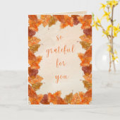 Fall 'So dankbar für dich' Danke, Erntedank Karte (Gelbe Blume)