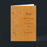 Fall Son & Son in Law Wedding Jubiläum Karte<br><div class="desc">Glückliche Hochzeitskarte für Sohn und Sohn im Jura mit Herbstlauben Muster,  und herzlichen Vers.</div>