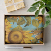 Fall Sonnenblume Blume Butterfly Blue Decoupage Seidenpapier (Geschenk)