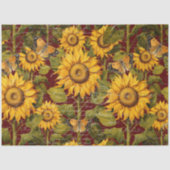 Fall Sonnenblume Blütenschmetterling Ephemere Deko Seidenpapier (Vorderseite)