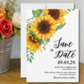 Fall Sonnenblume Hochzeit Speichern Sie das Datum Save The Date