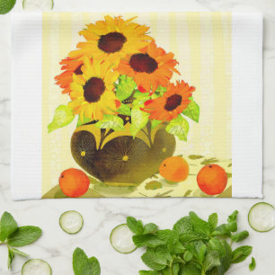 Fall Sonnenblume Küche Handtuch