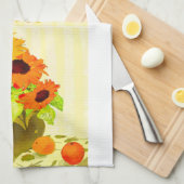 Fall Sonnenblume Küche Handtuch (Viertel Falte)