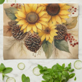 Fall Sonnenblume Küchentücher (Gefaltet)