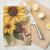 Fall Sonnenblume Küchentücher (Viertel Falte)