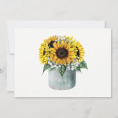 Fall Sonnenblume Rustikale Barnehehe retten Datum Save The Date (Rückseite)