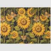 Fall Sonnenblumen Blumen Fields Butterfly Decoupag Seidenpapier (Vorderseite)