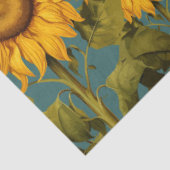 Fall Sonnenblumen Blütenschmetterling Aquamarin De Seidenpapier (Ausschnitt)