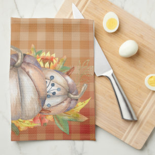 Fall Sonnenblumen & Erntepumpen Geschirrtuch