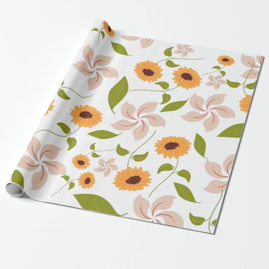 Fall Sonnenblumen Geschenkpapier (Ungerollt)