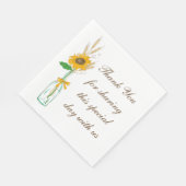 Fall Sonnenblumen Land Hochzeit Vielen Dank Serviette (Ecke)