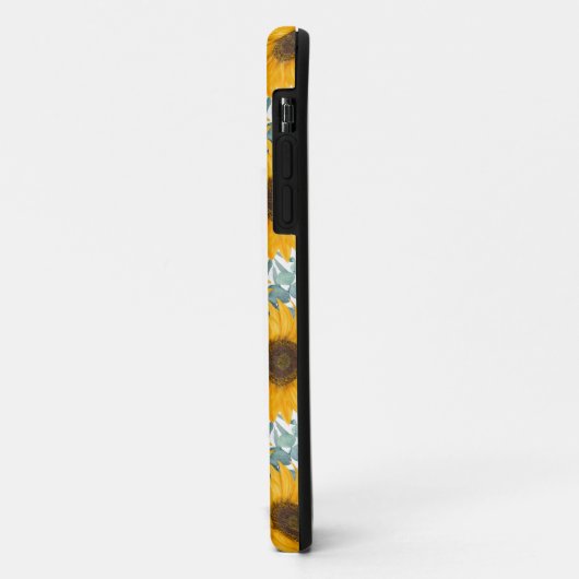 Fall Sonnenblumen Monogram Floral Case-Mate iPhone Hülle (Hinten/Links)
