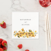 Fall Sonnenblumen Name Napkins 2 Serviette (Beispiel)