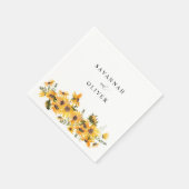Fall Sonnenblumen Name Napkins 2 Serviette (Ecke)