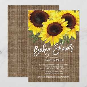 Fall Sonnenblumen neutrale Babydusche Einladung