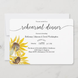 Fall Sonnenblumen Probe Abendessen Einladung