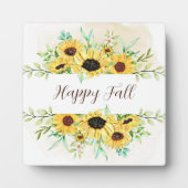 Fall Sonnenblumen Rahmen mit anpassbarem Text (Vorderseite)