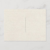 Fall Sonnenblumen Rustikale Burlap Hochzeit retten Ankündigungspostkarte (Rückseite)