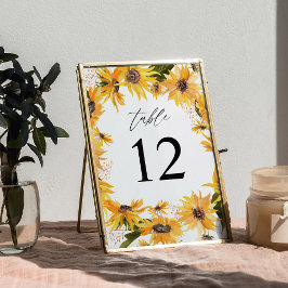 Fall Sonnenblumen Tischnummer