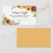 Fall Sonnenblumen-Windeln-Umschließkarte Begleitkarte (Vorne/Hinten)