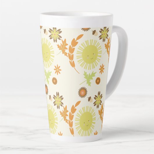 Fall Sonnenschein Bäume Blätter Acorn Saison Milchtasse (Rechte Ecke)