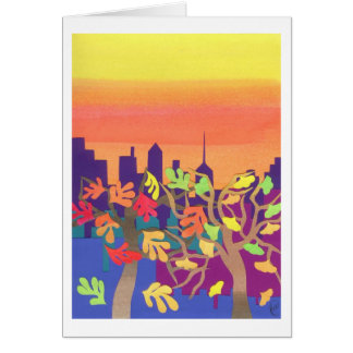 Fall-Sonnenuntergang über NYC