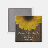 Fall speichern Datum Magnet - Sonnenblumen und Bar (Vorderseite/Rückseite)