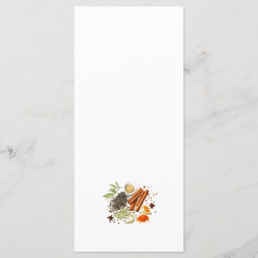 Fall Spices Celebration Menu Menükarte (Rückseite)