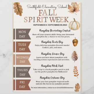 FALL SPIRIT WOCHE FLYER